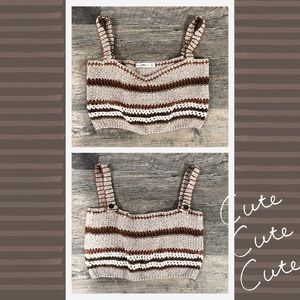 Zara Cropped Crochet Top